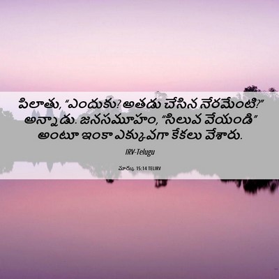 Picture 06 - మార్కు 15:14 TELIRV - పిలాతు, “ఎందుకు? - Bible Verse Picture