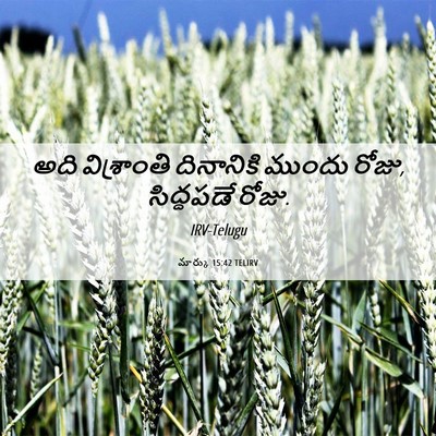 Picture 06 - మార్కు 15:42 TELIRV - అది విశ్రాంతి - Bible Verse Picture