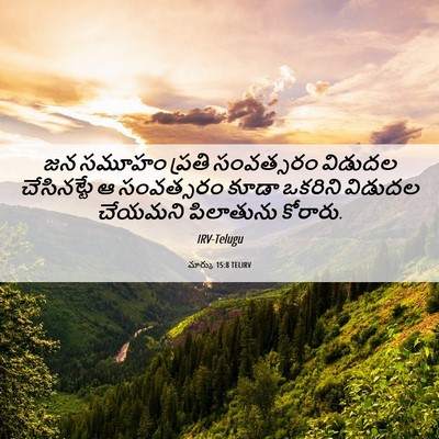 Picture 06 - మార్కు 15:8 TELIRV - జన సమూహం ప్రతి - Bible Verse Picture