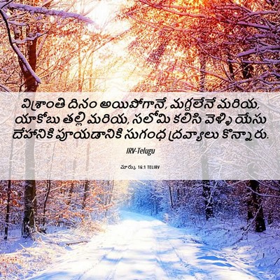 Picture 06 - మార్కు 16:1 TELIRV - విశ్రాంతి దినం - Bible Verse Picture