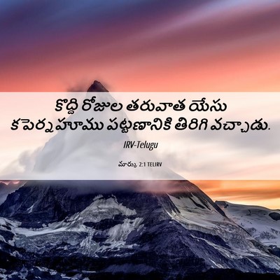 Picture 06 - మార్కు 2:1 TELIRV - కొద్ది రోజుల - Bible Verse Picture