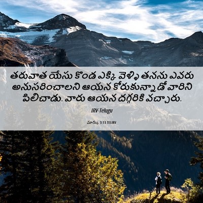 Picture 06 - మార్కు 3:13 TELIRV - తరువాత యేసు కొండ - Bible Verse Picture