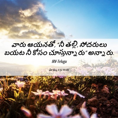 Picture 06 - మార్కు 3:32 TELIRV - వారు ఆయనతో, “నీ - Bible Verse Picture