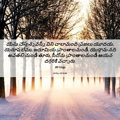 Picture 06 - మార్కు 3:8 TELIRV - యేసు - Bible Verse Picture