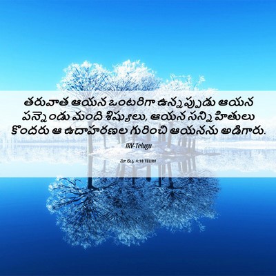 Picture 06 - మార్కు 4:10 TELIRV - తరువాత ఆయన - Bible Verse Picture