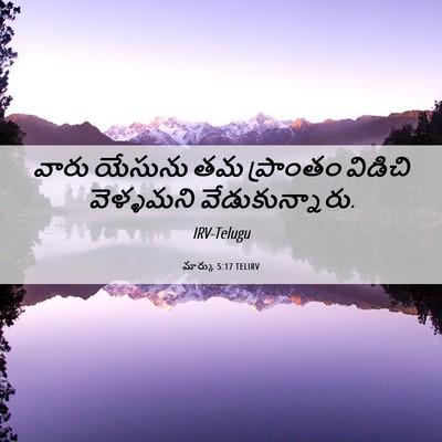 Picture 06 - మార్కు 5:17 TELIRV - వారు యేసును తమ - Bible Verse Picture