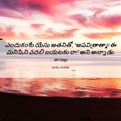 Picture 06 - మార్కు 5:8 TELIRV - ఎందుకంటే యేసు - Bible Verse Picture