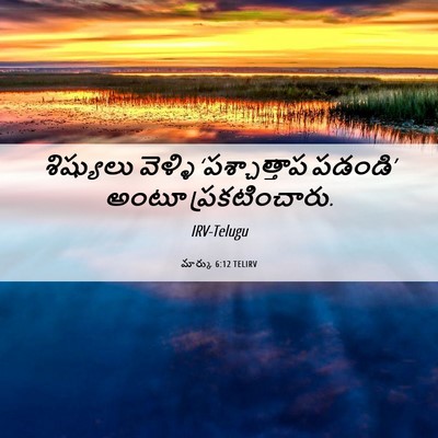 Picture 06 - మార్కు 6:12 TELIRV - శిష్యులు వెళ్ళి - Bible Verse Picture