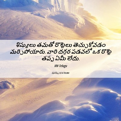 Picture 06 - మార్కు 8:14 TELIRV - శిష్యులు తమతో - Bible Verse Picture