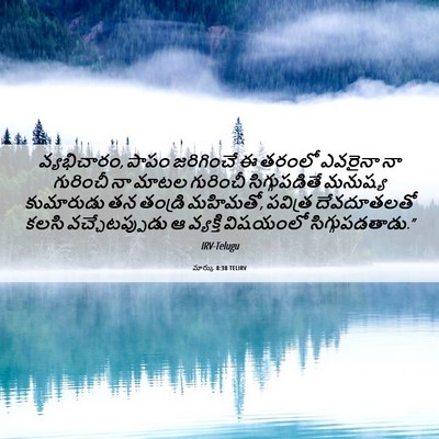 Picture 06 - మార్కు 8:38 TELIRV - వ్యభిచారం, పాపం - Bible Verse Picture