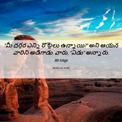 Picture 06 - మార్కు 8:5 TELIRV - “మీ దగ్గర ఎన్ని - Bible Verse Picture