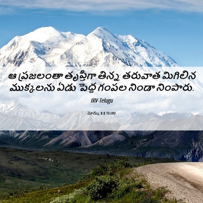 Picture 06 - మార్కు 8:8 TELIRV - ఆ ప్రజలంతా - Bible Verse Picture