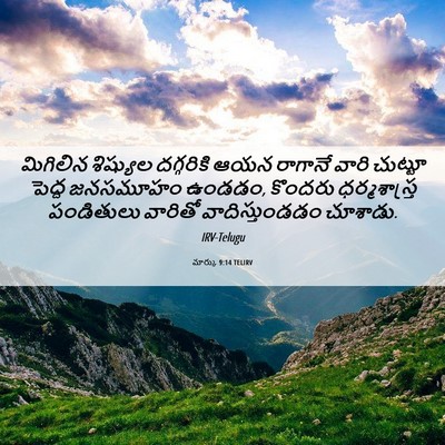 Picture 06 - మార్కు 9:14 TELIRV - మిగిలిన శిష్యుల - Bible Verse Picture