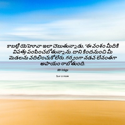 Picture 06 - మీకా 2:3 TELIRV - కాబట్టి యెహోవా - Bible Verse Picture