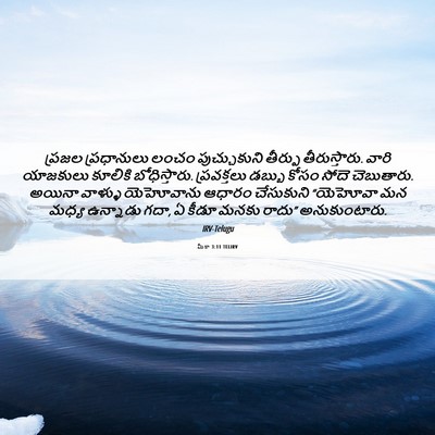 Picture 06 - మీకా 3:11 TELIRV - ప్రజల ప్రధానులు - Bible Verse Picture