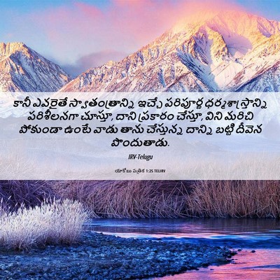 Picture 06 - యాకోబు పత్రిక 1:25 TELIRV - కానీ ఎవరైతే - Bible Verse Picture