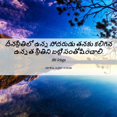 Picture 06 - యాకోబు పత్రిక 1:9 TELIRV - దీనస్థితిలో ఉన్న - Bible Verse Picture