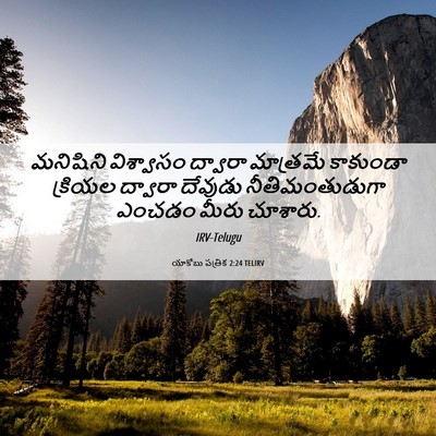 Picture 06 - యాకోబు పత్రిక 2:24 TELIRV - మనిషిని విశ్వాసం - Bible Verse Picture