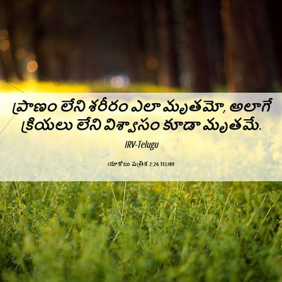 Picture 06 - యాకోబు పత్రిక 2:26 TELIRV - ప్రాణం లేని శరీరం - Bible Verse Picture