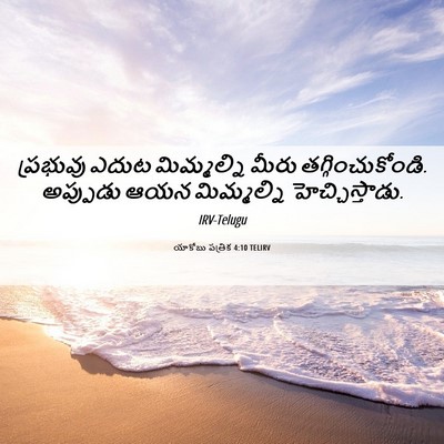 Picture 06 - యాకోబు పత్రిక 4:10 TELIRV - ప్రభువు ఎదుట - Bible Verse Picture