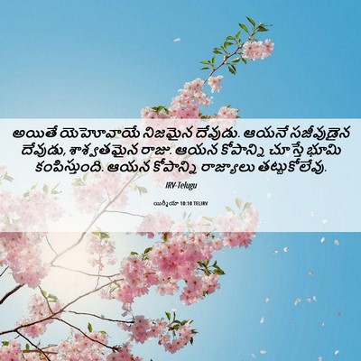 Picture 06 - యిర్మీయా 10:10 TELIRV - అయితే యెహోవాయే - Bible Verse Picture