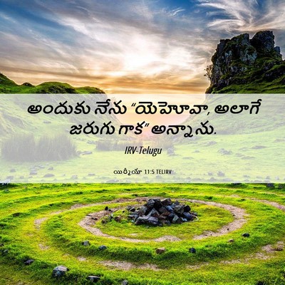 Picture 06 - యిర్మీయా 11:5 TELIRV - అందుకు నేను - Bible Verse Picture