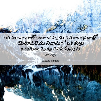 Picture 06 - యిర్మీయా 11:9 TELIRV - యెహోవా నాతో ఇలా - Bible Verse Picture