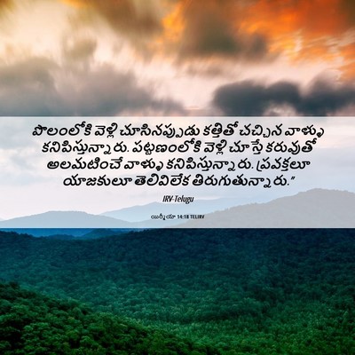 Picture 06 - యిర్మీయా 14:18 TELIRV - పొలంలోకి వెళ్లి - Bible Verse Picture