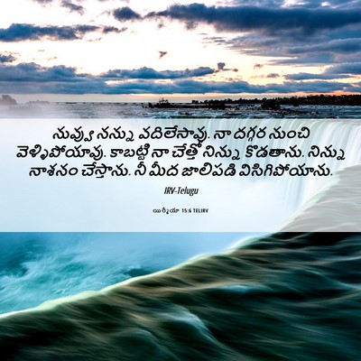 Picture 06 - యిర్మీయా 15:6 TELIRV - నువ్వు నన్ను - Bible Verse Picture