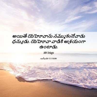 Picture 06 - యిర్మీయా 17:7 TELIRV - అయితే యెహోవాను - Bible Verse Picture