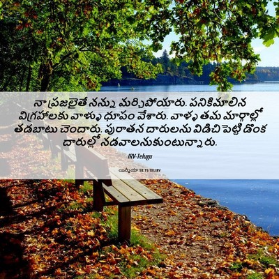 Picture 06 - యిర్మీయా 18:15 TELIRV - నా ప్రజలైతే నన్ను - Bible Verse Picture