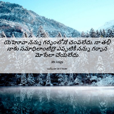 Picture 06 - యిర్మీయా 20:17 TELIRV - యెహోవా నన్ను - Bible Verse Picture