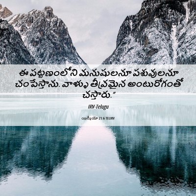 Picture 06 - యిర్మీయా 21:6 TELIRV - ఈ పట్టణంలోని - Bible Verse Picture
