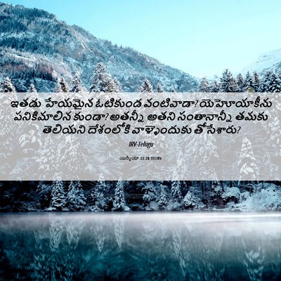 Picture 06 - యిర్మీయా 22:28 TELIRV - ఇతడు హేయమైన - Bible Verse Picture