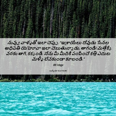 Picture 06 - యిర్మీయా 25:27 TELIRV - నువ్వు వాళ్ళతో - Bible Verse Picture
