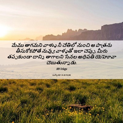 Picture 06 - యిర్మీయా 25:28 TELIRV - మేము తాగమని - Bible Verse Picture