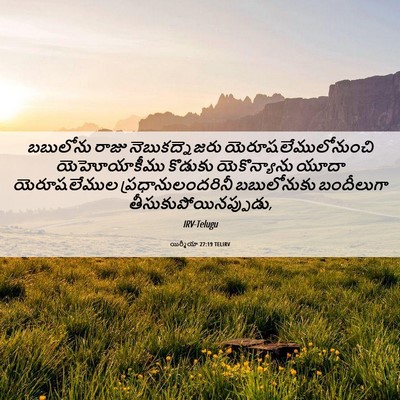 Picture 06 - యిర్మీయా 27:19 TELIRV - బబులోను రాజు - Bible Verse Picture