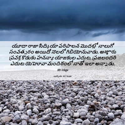 Picture 06 - యిర్మీయా 28:1 TELIRV - యూదా రాజు - Bible Verse Picture