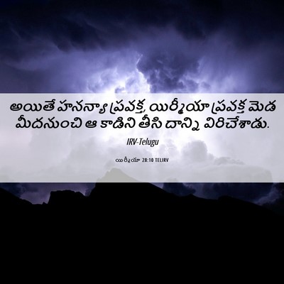 Picture 06 - యిర్మీయా 28:10 TELIRV - అయితే హనన్యా - Bible Verse Picture