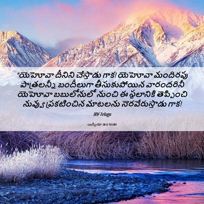 Picture 06 - యిర్మీయా 28:6 TELIRV - “యెహోవా దీనిని - Bible Verse Picture