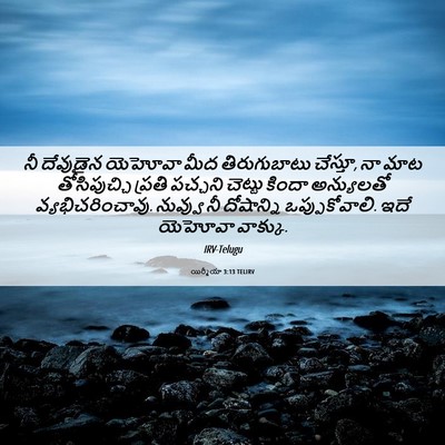 Picture 06 - యిర్మీయా 3:13 TELIRV - నీ దేవుడైన యెహోవా - Bible Verse Picture