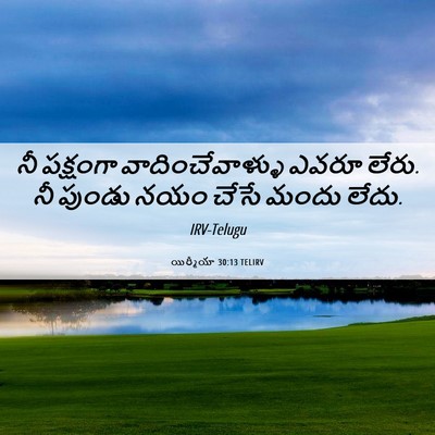 Picture 06 - యిర్మీయా 30:13 TELIRV - నీ పక్షంగా - Bible Verse Picture
