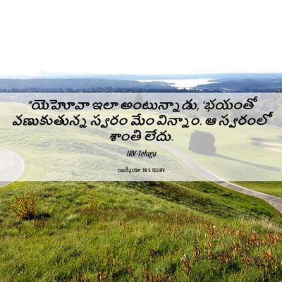 Picture 06 - యిర్మీయా 30:5 TELIRV - “యెహోవా ఇలా - Bible Verse Picture