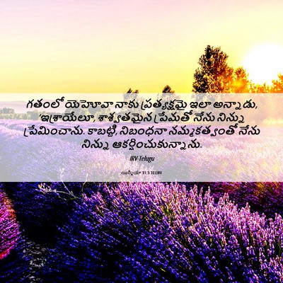 Picture 06 - యిర్మీయా 31:3 TELIRV - గతంలో యెహోవా నాకు - Bible Verse Picture