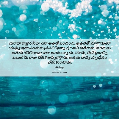 Picture 06 - యిర్మీయా 32:3 TELIRV - యూదా రాజైన - Bible Verse Picture