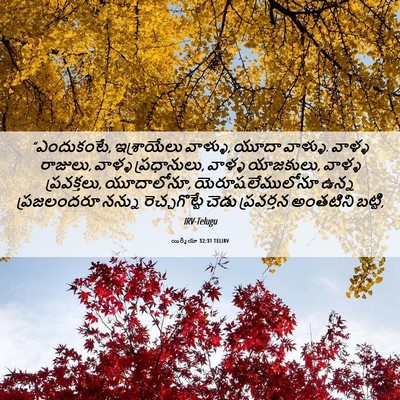 Picture 06 - యిర్మీయా 32:31 TELIRV - “ఎందుకంటే, - Bible Verse Picture