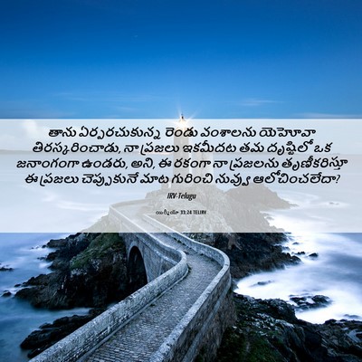 Picture 06 - యిర్మీయా 33:24 TELIRV - తాను ఏర్పరచుకున్న - Bible Verse Picture