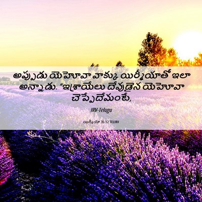 Picture 06 - యిర్మీయా 35:12 TELIRV - అప్పుడు యెహోవా - Bible Verse Picture