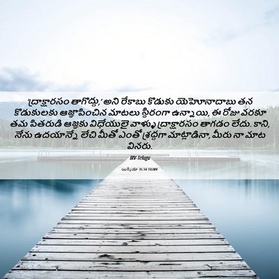 Picture 06 - యిర్మీయా 35:14 TELIRV - ‘ద్రాక్షారసం - Bible Verse Picture