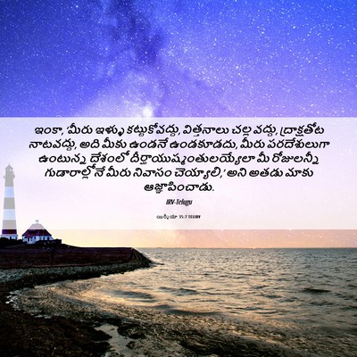 Picture 06 - యిర్మీయా 35:7 TELIRV - ఇంకా, ‘మీరు ఇళ్ళు - Bible Verse Picture